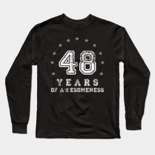 Vintage 48 years of awesomeness Long Sleeve T-Shirt